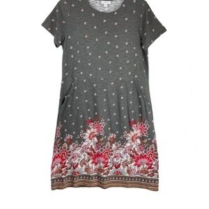 J.Jill floral dress with pockets, 100% cotton